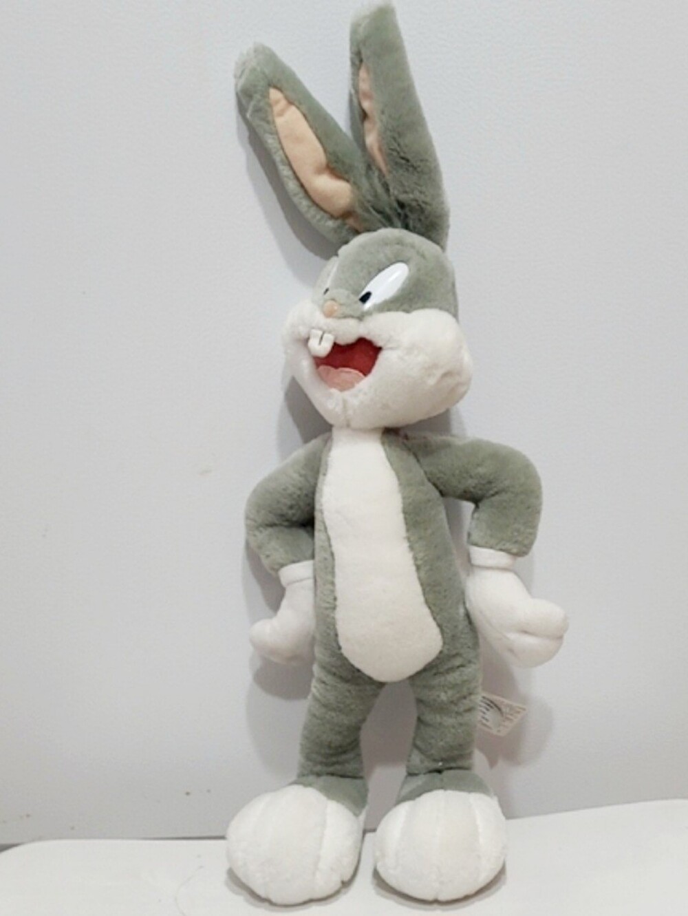 Looney Tunes Bugs Bunny Plush 18" Warner Bros Stuffed Animal Gray Bunny